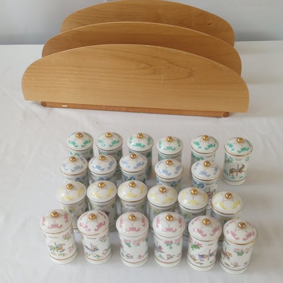 Lenox Accents Vintage 993 Lenox Carousel Spice Jars Rack Poshmark